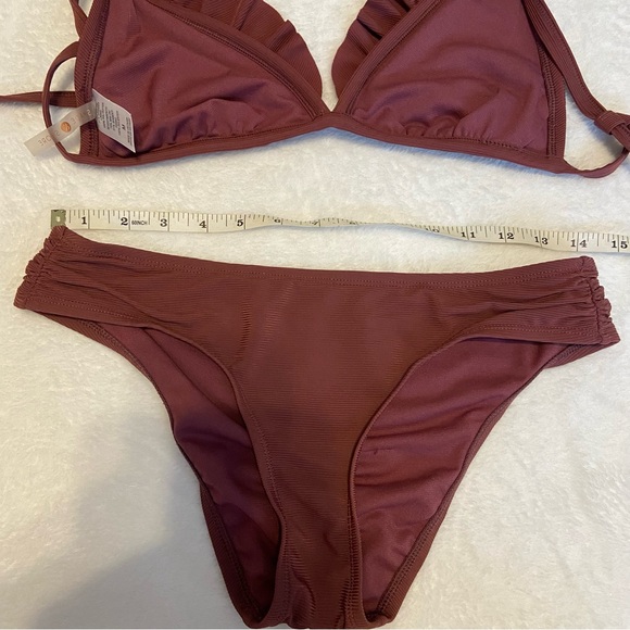 Shade & Shore Brown Ruffled Bikini Set - Picture 7 of 7